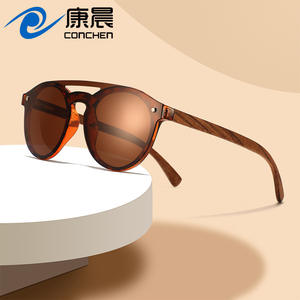 Gafas de Sol Conchen sin Marco, Lentes Polarizadas TAC con Protección UV400, Patillas de Madera, Protección Solar para Hombre, Viajes, Conducción, Moda - Product Image 4