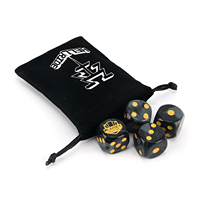Sac de rangement pour dés de haute qualité avec logo personnalisé, sac à cordon en velours pour dés de D&D
