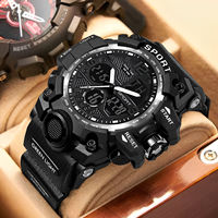 Nouvelle Arrivée : Montre de Sport Homme Étanche LED, Montre-Bracelet Électronique Digitale Multifonction pour Étudiants en Caoutchouc pour Sports de Plein Air