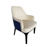 Fauteuils d'appoint modernes de luxe en cuir PU pour hôtels, cafés, salles à manger et salons, avec accoudoirs