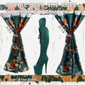 Bottines Gothiques 20 cm au-dessus du genou en similicuir, nouveau style, avec bande de dentelle de 8 pouces, pour Pole Dance, boîte de nuit, sexy, fétichisme, travestissement, automne-hiver - Product Image 4