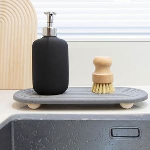 Stone Kitchen Sink Caddy Sponge Holder Drying Stone Diatomite Sink Diatomaceous <b>Earth</b> Sink Caddy Dish Sponge Holder Fast Drying - Product Image 6