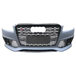 Car Bodikits Accessories RS8 Bumper With Grill Shovel For Audi S8 A8 Bumper High Quality BodyKit PP ABS Material 2015 2016 2017