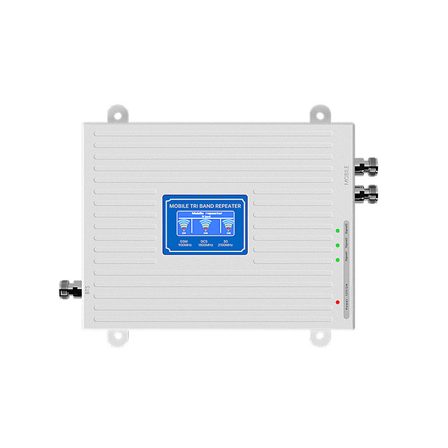 Tri-Band Mobile Phone Signal Booster Amplifier for 5G 4G 3G 2G Optimal in Home Mountainous Areas