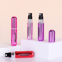 Flacon de parfum vide en aluminium de 5 ml, format voyage, facile à remplir, avec tête de pulvérisation à pompe – Vente chaude