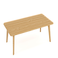 Table rectangulaire en bois massif au design simple et élégant, tables et chaises de café de haute qualité pour l'intérieur, vente en gros