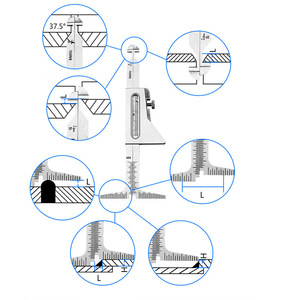 Règle d'inspection de soudure en plastique de grande taille, jauge de faible calibre avec jauge d'alignement décalé, calibre pour la mesure de la hauteur de soudure - Product Image 2