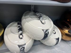 Ensemble chauffe-plats isothermes Jumbo 4L 5L 6L <span class=keywords><strong>en</strong></span> acier inoxydable, forme galet, pour buffet de mariage et cadeau du Ramadan - Product Image 2