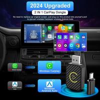 Adaptateur sans fil Carplay pour l'usine Carplay 2024 mise à niveau Plug & Play Dongle convertit filaire en sans fil pour les voitures