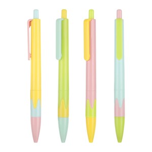 Stylo bille en plastique à blocs de couleur, cadeau pour étudiants, personnalisable avec logo, pour exposition créative, signature de bureau et promotion - Product Image 2