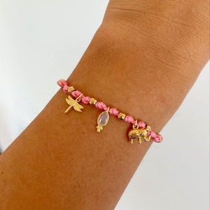 Bracelets d'amitié chrétiens d'été délicats avec breloque lettre en zircon, faits à la main, tissés et perlés, vente en gros, unisexe - Product Image 3