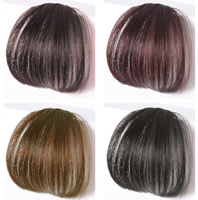 Extensions de cheveux Remy de haute qualité, 8 pouces, 3 clips sur le devant, cheveux humains chinois, doux et confortables, double trame machine, frange 3D, noir