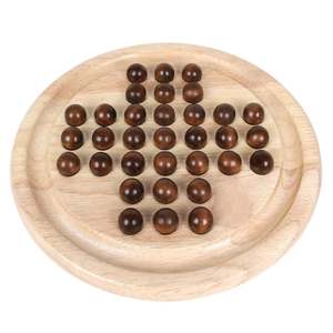 Jeu d'échecs Kongming en bois, jeu de société éducatif pour enfants, en bois massif, pour un seul joueur, jouet d'exercice de réflexion, couleur naturelle - Product Image 4