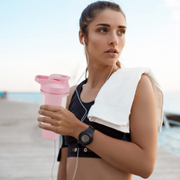 Nouvelle conception, bouteille de shaker de protéines pour le sport et la gym, 550 ml, 18 oz, logo personnalisé, bouteille d'eau en plastique portable