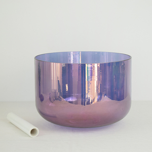 Mangkuk menyanyi kristal besar ungu kosmik suara mandi 432Hz instrumen penyembuhan suara kuarsa untuk terapi meditasi - Product Image 5