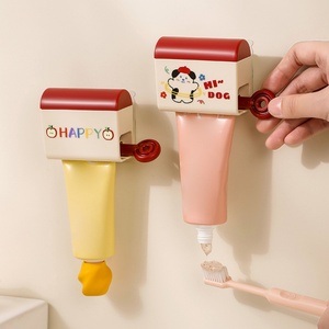 HAPPY/Small Dog Model Multi Functional Wall Mounted <b>Toothpaste</b> <b>Dispenser</b> and Storage Rack for Bathroom Miscellaneous Items - Product Image 1
