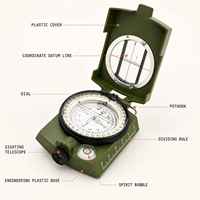 Boussole professionnelle Maiev K4580 verte, outil de navigation haute précision, camping en plein air, randonnée, portable, vente en gros, usine
