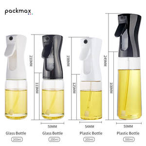 Bouteille pulvérisatrice d'huile alimentaire 200-300 ml pour cuisine et ménage, flacon atomiseur d'huile d'olive, réservoir de brume pour friteuse à air - Product Image 6