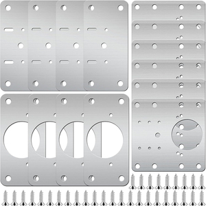 Reparación de bisagras, fijación decorativa, placa de reparación, pieza de montaje de gabinete, Kit de reparación de bisagra de puerta de triple placa Edel - Product Image 1