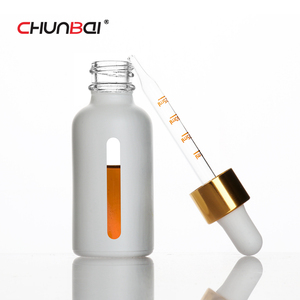 Essential Oil and Face <strong>Cream</strong> Glass Dropper Bottle with <strong>Window</strong> Screen Printed Surface for Look through - Product Image 1