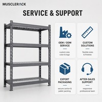 LONGWIN Étagère de rangement multi-niveaux en acier à 4 niveaux, moderne, pour boutique, vente en gros, type plateau, supermarché, noire, anti-corrosion, palette en carton