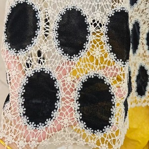 Tissu de <span class=keywords><strong>dentelle</strong></span> française bleue luxueuse pour femmes, tissu de <span class=keywords><strong>dentelle</strong></span> perlée de haute qualité, broderie de paillettes, <span class=keywords><strong>dentelle</strong></span> de mariage en maille - Product Image 2