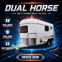 Remorque pour 3 chevaux à prix d'usine, personnalisable, conforme aux normes australiennes, avec porte, type caravane pour chevaux
