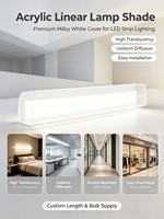 Panneau diffuseur en acrylique blanc laiteux, plaque diffuseur de lumière en acrylique givré pour abat-jour, couvercle de lumière LED