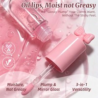 Huile à lèvres brillante non collante avec jojoba et vitamine C, hydratant repulpant, imperméable, longue tenue, huile à lèvres liquide avec logo personnalisé