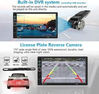 Autoradio para Coche Doble Din de 7 Pulgadas Estéreo Audio 7018B con BT FM Mirror Link Inalámbrico para iOS/Android Reproductor MP5 de Video para Coche