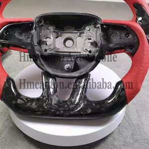 Volant de direction en cuir perforé en fibre de carbone forgée le plus populaire pour Dodge Challenger - Product Image 6