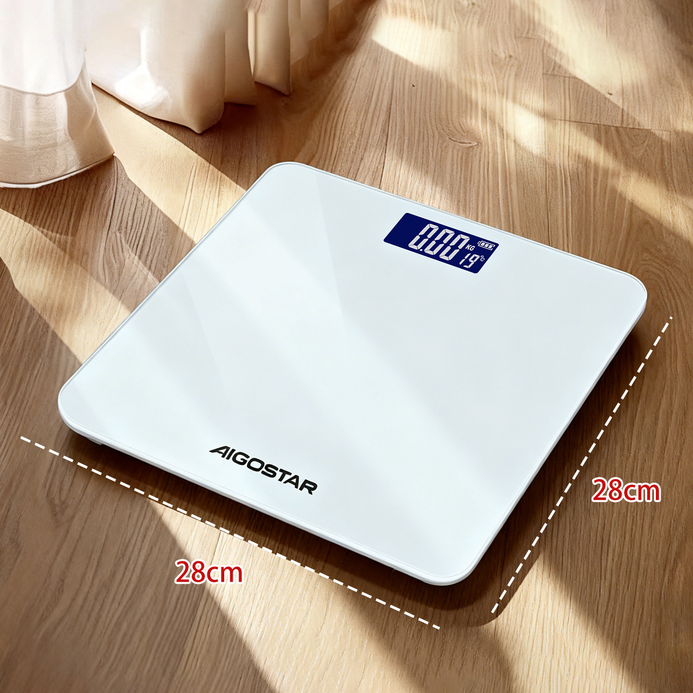 Oferta Especial Báscula de Baño Blanca [Pilas Incluidas]