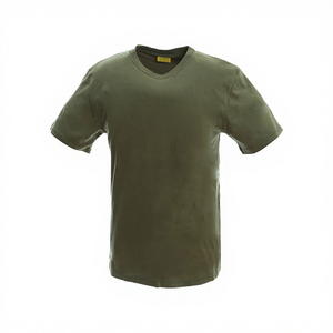 T-shirts en jersey 180g 100% coton vert olive uni, anti-boulochage, teints, vierges, personnalisables pour impression, vente en gros - Product Image 4