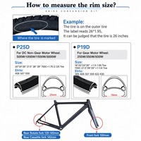 Kit de conversion de vélo électrique avec moteur à moyeu à engrenages pour roue avant 36V 500W, avec écran LCD7C et connecteur étanche pour VTT