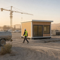 Maison conteneur pliable à structure en acier, bureau de chantier, camp, maison préfabriquée modulaire, domicile mobile, dortoir portable, cantine, sans soudure