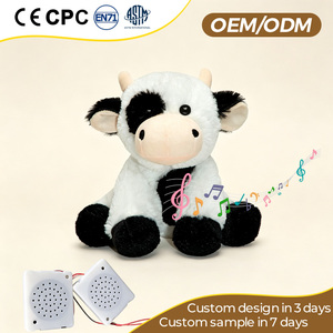 Giocattoli di <span class=keywords><strong>Peluche</strong></span> Interattivi Elettronici Personalizzati che Cantano e Parlano, Mucca Educativa Divertente per Bambini - Product Image 1