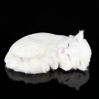 Chat en peluche réaliste qui dort, adorables animaux de compagnie, chatons qui respirent comme un vrai chat, peluche réaliste en fourrure