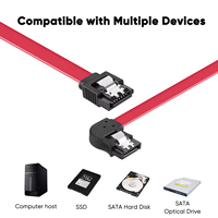 CableCreation 2 paquetes de 18 pulgadas SATA III 6,0 Gbps 7 pines hembra a ángulo izquierdo hembra Sata Cable