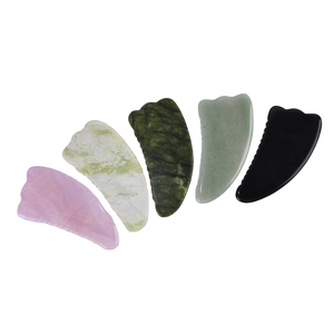 Herramienta corporal Gua Sha personalizada, ágata de Aventurina verde Natural pura, masajeador de dientes corporales de Jade blanco, productos de masaje de amplia aplicación - Product Image 3