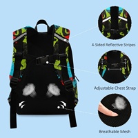 Mochila Escolar Infantil Antirrobo de Alta Calidad con Diseño de Dinosaurio, MOQ Bajo