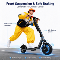 Skuter Listrik Lipat Portabel Premium 2026 Baterai Lithium 10AH yang Dapat Dilepas Suspensi Depan 10 Inci Elektronik Jarak Tempuh 35km