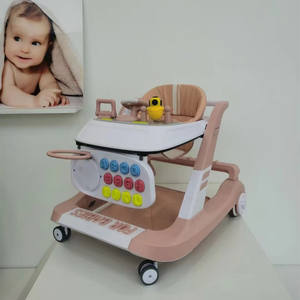 Yeni stil popüler 4-In-1 anti-pinching yarış arabası bebek yürüteci/müzik bebek yürüteci yardımcısı bebek yürüteci tekerlekler ve koltuk ile - Product Image 2