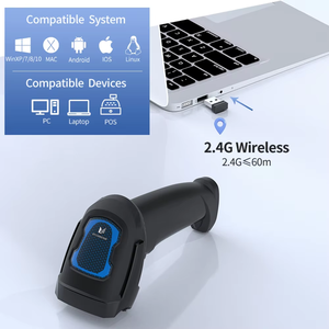 Lettore di Codici a Barre 2D Wireless Xincode, Scanner Portatile USB 2.4G, Lettore di Codici QR Cablato, Pistola di Scansione Codici <span class=keywords><strong>1D</strong></span> per Inventario - Product Image 4