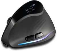 Ratón Inalámbrico Vertical ZELOTES F-35C, Silencioso, RGB Programable, Ergonómico, Retroiluminado, Óptico, para Ordenador