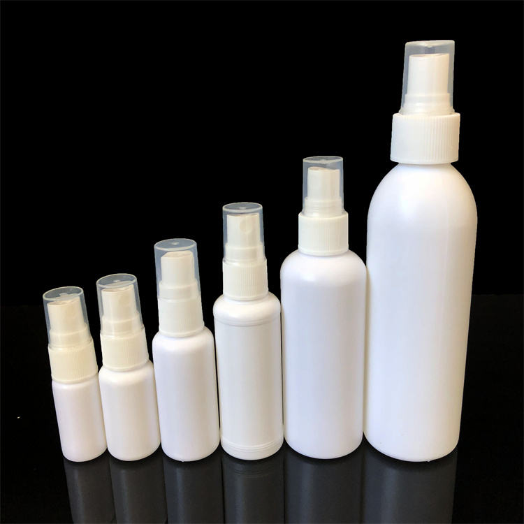 5ml 10ml 15ml 20ml 30ml 50ml 60ml 80ml 100ml 150ml 200ml weiße HDPE-Sprüh flasche