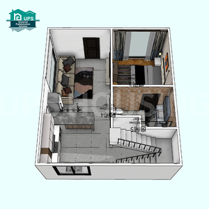 Ups thiết kế độc đáo khả năng chịu nước sẵn sàng thực hiện <span class=keywords><strong>prefab</strong></span> sợi xi măng nhà tiền chế bê tông gia đình nhà - Product Image 5