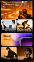 Lunettes Intelligentes E06c avec Caméra HD 800W, Traduction IA, Réduction de Bruit ENC, ChatGPT, Lunettes de Soleil Connectées Sportives pour Hommes et Femmes