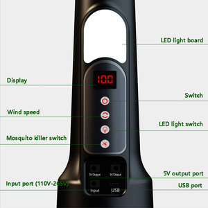 พัดลม LED พลังงานแสงอาทิตย์แบบมีแปรงถ่าน 12V ขนาด 18/16 นิ้ว สำหรับใช้งานกลางแจ้ง 15W/12W ประสิทธิภาพสูง แบตเตอรี่ 18000mAh ชาร์จไฟด้วยพลังงานแสงอาทิตย์แบบ DC/AC ใช้งานได้ 6-16 ชั่วโมง รุ่น HSS1810 - Product Image 3