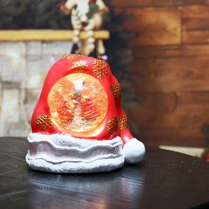 New Products Christmas Decoration Ornaments <b>Lights</b> Shoes or Hat Snow <b>Globe</b> Water Glitter Spinning Led Lantern for Gifts - Product Image 2