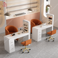 Profession elle Schwarz Rosa Moderne Luxus Schönheit Mesa Salon Staubs ammler Nagel Tech Schreibtisch Maniküre Nagel tische